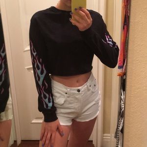 Flames Cropped Tee